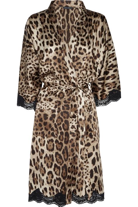 dolce gabbana leopard print robe